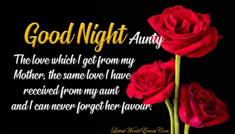 Good Night Aunt Quotes And Sayings Wishes Images