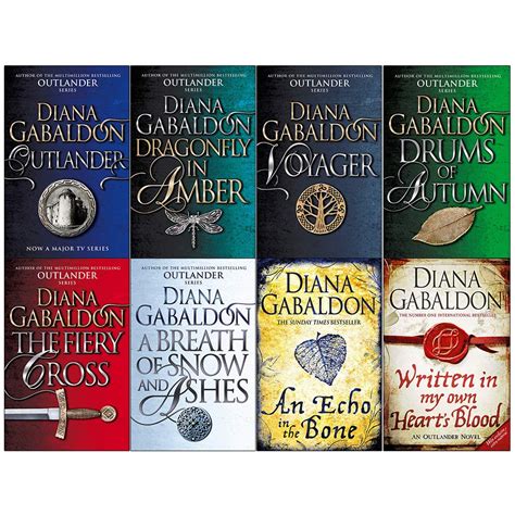 Diana Gabaldon Outlander Series 8 Books Collection Set Outlanderdragonfly In Ambervoyager