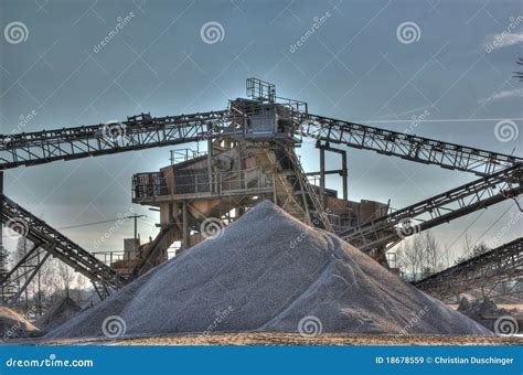 Band Conveyor At A Gravel Pit Stock Image Image Of Dirt Pond 18678559