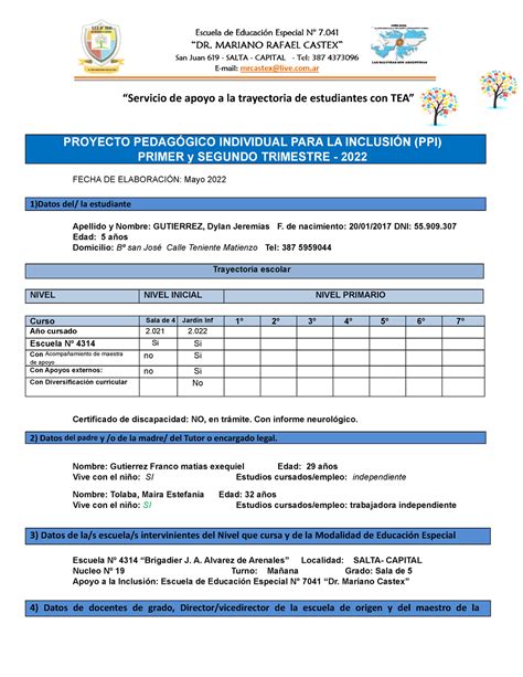 Ppi Dylan Ejemplo De Como Armar Un Ppi Servicio De Apoyo A La