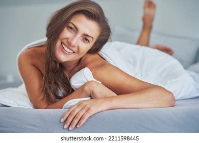 Nice Looking Sexy Brunette Relaxing On Stock Photo