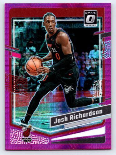 2023 24 Josh Richardson Panini Donruss Optic Pink Hyper Prizm 98 Miami