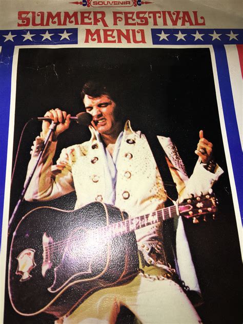 ELVIS Summer Festival Menu 1972 OLD LAS VEGAS HILTON Souvenir VTG RCA