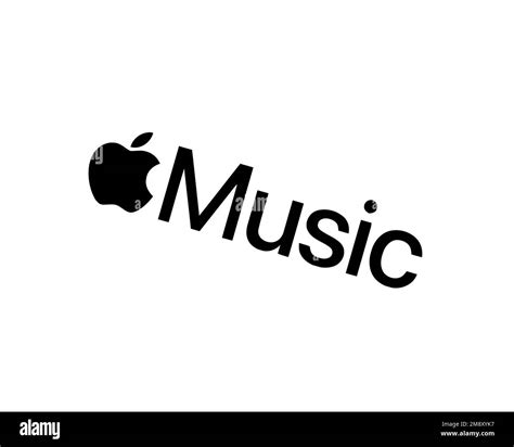 Apple Music, rotated logo, white background B Stock Photo - Alamy