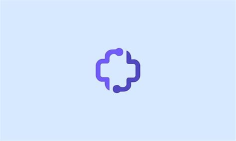 Stylized Purple Cross Symbol on Light Blue Background | Jiffy Designs