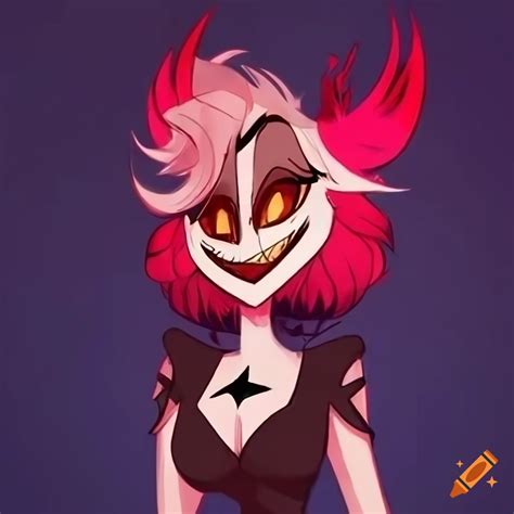 Girl In Hazbin Hotel Style Character Design On Craiyon