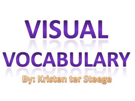 Visual Vocabulary Ppt