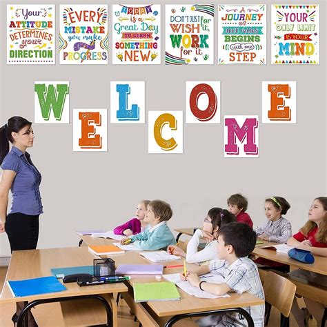 Buy Classroom Decorations 13 Pieces Motivational Posters For Classroom Decor Welcome Sign For