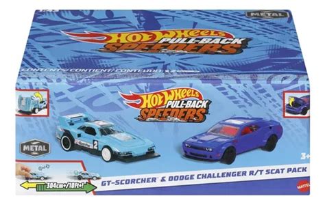 Kitcarrinho Hot Wheels Pullback Speeders Gt Scorcher E Dodge Parcelamento Sem Juros