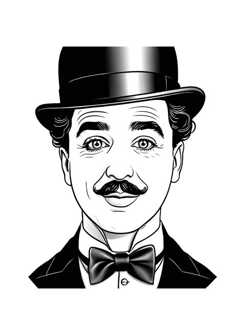 Dibujos Para Imprimir Y Colorear De Celebrities Charlie Chaplin