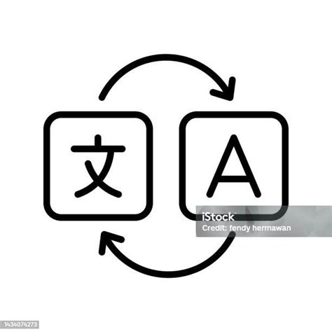 Translation Icon Vector Design Template In White Background Stock