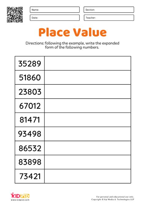 Expanded Notation Worksheet 3rd Grade