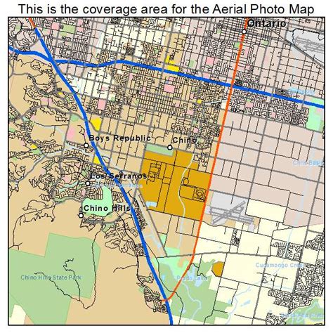 Aerial Photography Map of Chino, CA California