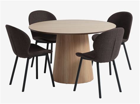 Table Kliplev Ch Ne Chaises Gevninge Beige Noir Jysk