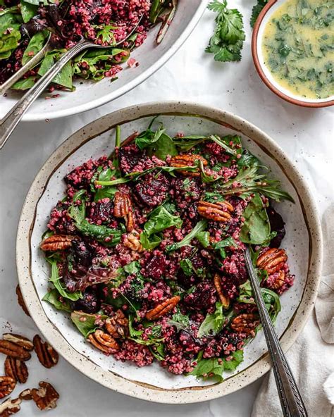 Roasted Beet And Quinoa Salad Plant Based On A Budget