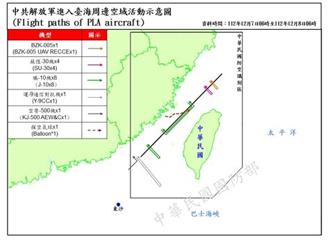 解放軍26機10艦密集擾台 包括1空飄氣球15共機越台海中線