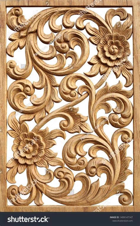 Ukiran Kayu Bunga Ukiran Kayu Flower Carving Carving Wooden Artwork