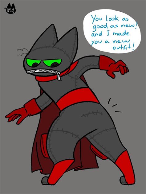 Cat Superhero with Green Eyes and Red Cape