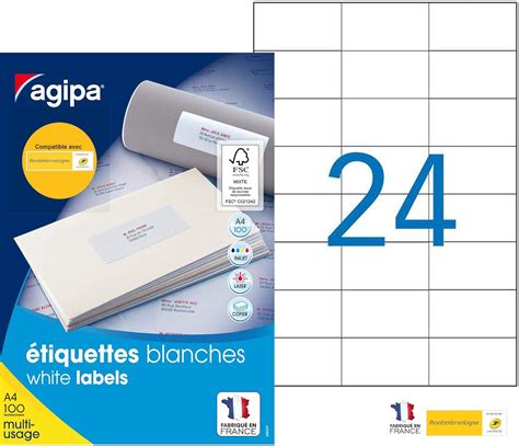 Apli Agipa Boite Tiquettes Adh Sives Blanches Multiusages