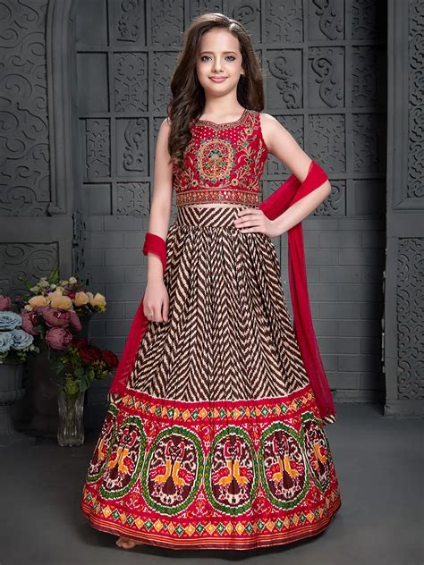 Maroon Silk Patola Printed Lehenga Choli G3 GCS01017