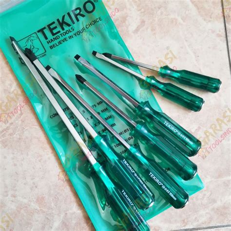 Jual Go Thru Screwdriver Set Pcs Tekiro Obeng Set Obeng Ketok Getok