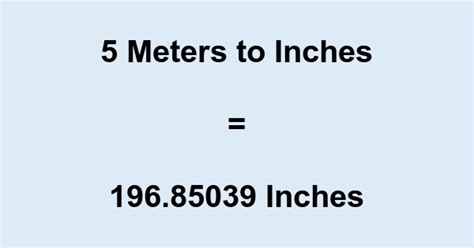 Meters To Inches Huge Inventory