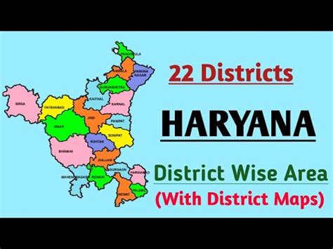 Haryana District Wise Total Area Haryana District Area With Maps