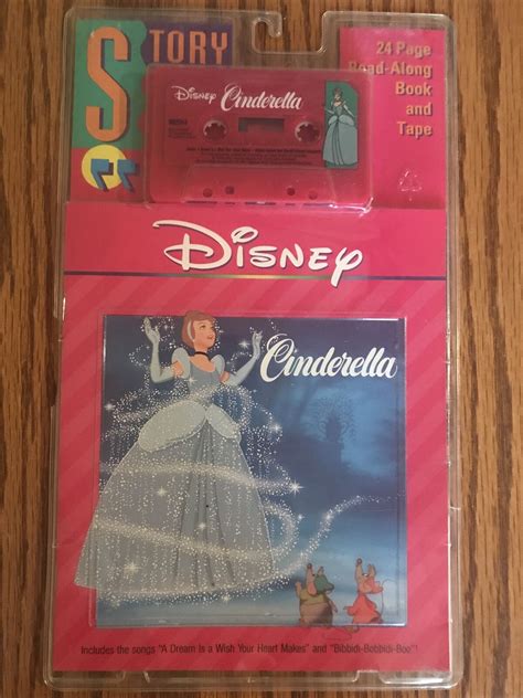 Rare Vintage New Disney Cinderella Story Page Read Along Book