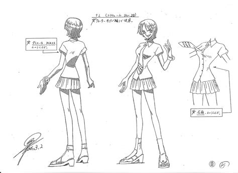 Water 7 Water Seven Nami Sheet Character Design Official Reference Settei Character