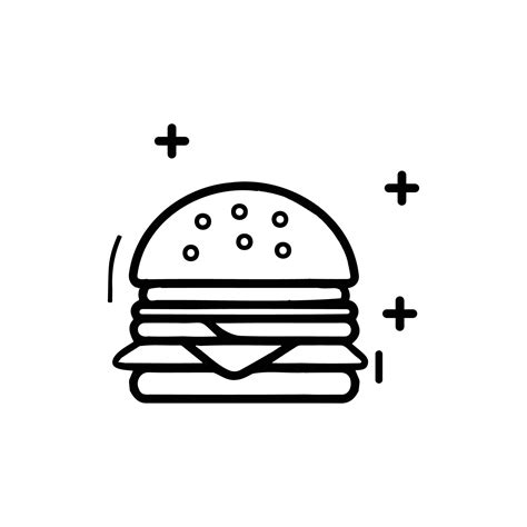 Hand Drawn Hamburger In Doodle Style Vector Art At Vecteezy