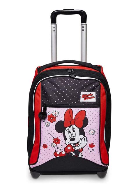 Minnie Mouse M Is For Mouse 2 Wheel Trolley Backpack Black Buy At