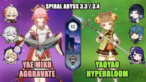 C0 Yae Miko Aggravate And C1 Yaoyao Hyperbloom Genshin Impact Abyss 3