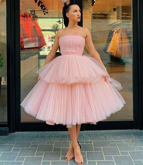 Pink Tulle Short A Line Prom Dress Party Dress · Dreamy Dress · Online