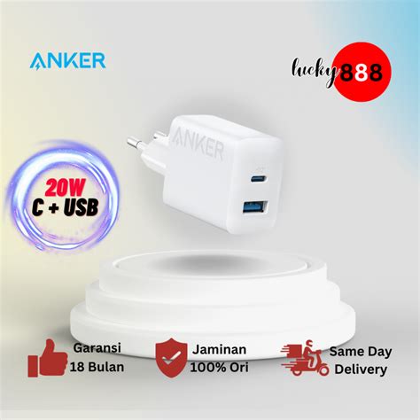 Jual Kepala Charger Iphone Anker Powerport Nano 20W USB C White