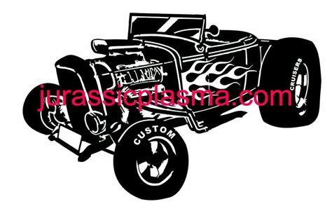 Hot Rod Car Dxf Svg File For Plasma Laser Water Jet Vinyl Etsy Singapore