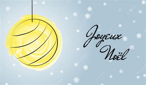 Premium Vector | Christmas french greetings card with watercolor brush