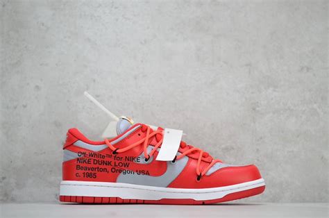 Nike Dunk Low Off White University Red Rabbitkicks