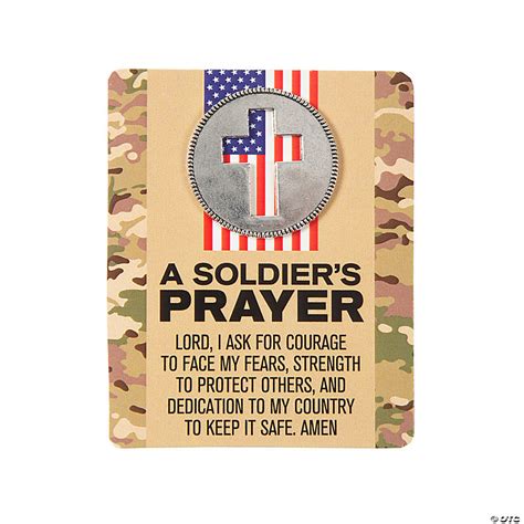 Soldiers Prayer Tokens With Card 12 Pc Oriental Trading