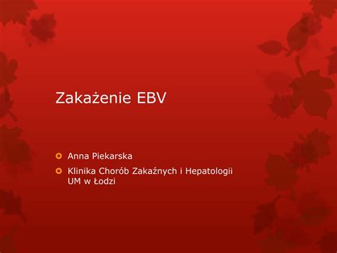 PPT Zakażenie EBV PowerPoint Presentation free download ID 3290786