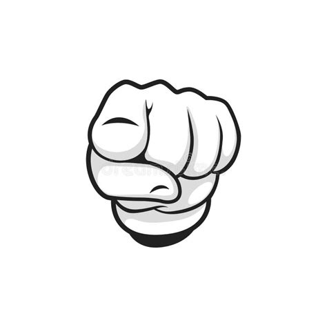 Index Finger Pointing Down Hand In Glove Gesture Stock Vector