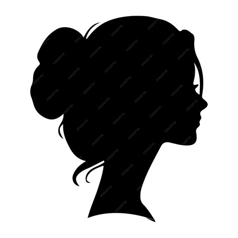 Premium Vector | Side face girl silhouette vector illustration