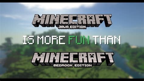 Why Minecraft Java Edition Is MORE FUN Than Bedrock Edition YouTube