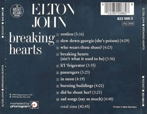 Elton John Breaking Hearts 1984 Avaxhome