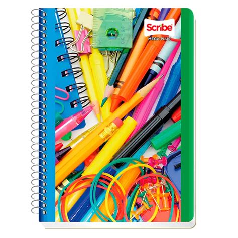 Cuaderno Espiral Forma Francesa Scribe Mega Hojas Cuadro Grande