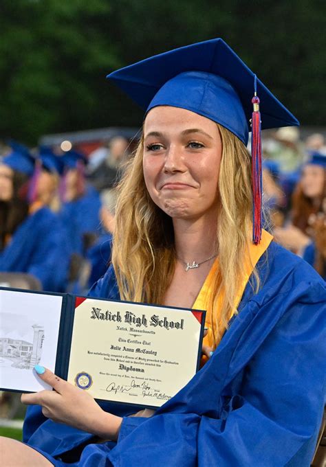 Natick High School class of 2023 graduation ceremony at Memorial Field