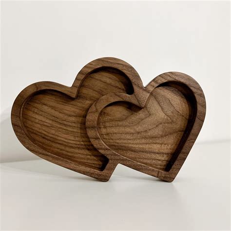 Walnut Heart Nibble Tray By Golden Stag Woodwork Small Market