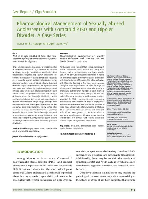 Pdf Pharmacological Management Of Sexually Abused Adolescents With