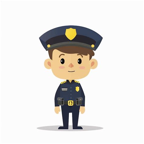 Premium Vector A Cartoon Of A Police Officer With A Badge That Says