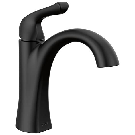 Delta Lf Arvo Gpm Single Hole Bathroom Faucet Black