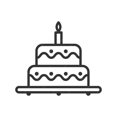 Premium Vector Birthday Cake Icon Design Isolated Vector Illustration